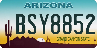 AZ license plate BSY8852