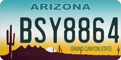 AZ license plate BSY8864