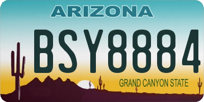 AZ license plate BSY8884