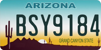 AZ license plate BSY9184