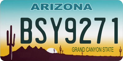 AZ license plate BSY9271