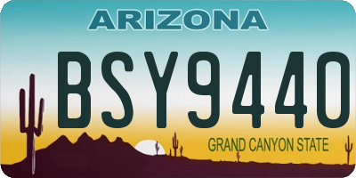 AZ license plate BSY9440