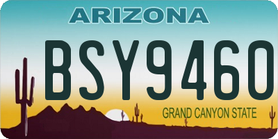AZ license plate BSY9460