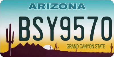 AZ license plate BSY9570