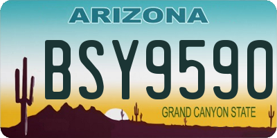 AZ license plate BSY9590