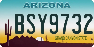 AZ license plate BSY9732