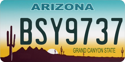AZ license plate BSY9737