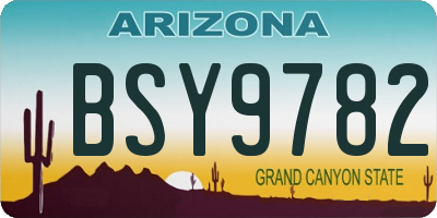 AZ license plate BSY9782