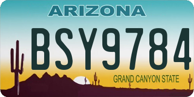 AZ license plate BSY9784