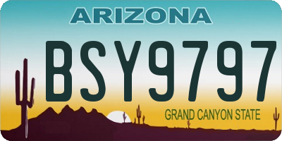 AZ license plate BSY9797