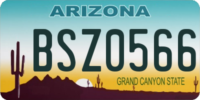 AZ license plate BSZ0566