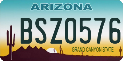 AZ license plate BSZ0576