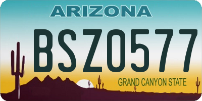 AZ license plate BSZ0577
