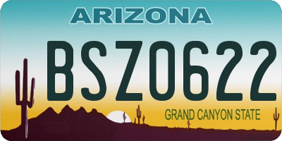 AZ license plate BSZ0622