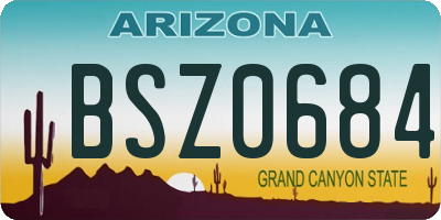 AZ license plate BSZ0684