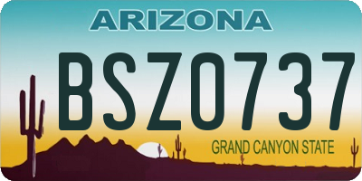 AZ license plate BSZ0737
