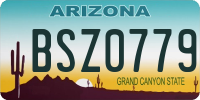 AZ license plate BSZ0779