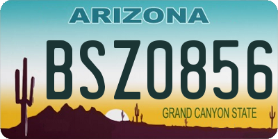 AZ license plate BSZ0856