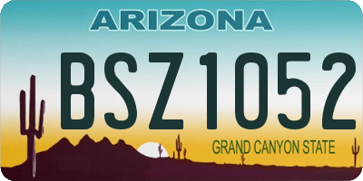 AZ license plate BSZ1052