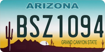 AZ license plate BSZ1094