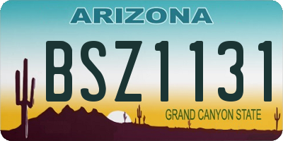 AZ license plate BSZ1131