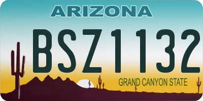 AZ license plate BSZ1132