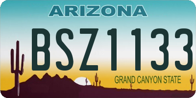 AZ license plate BSZ1133
