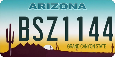 AZ license plate BSZ1144