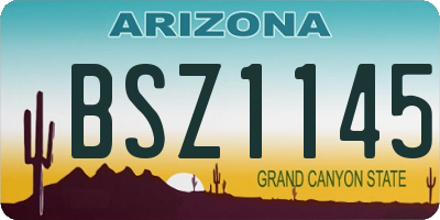 AZ license plate BSZ1145
