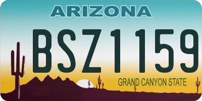 AZ license plate BSZ1159
