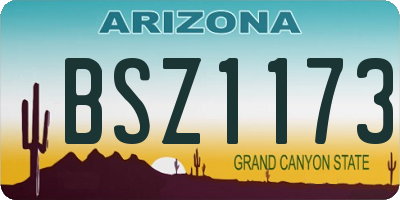 AZ license plate BSZ1173