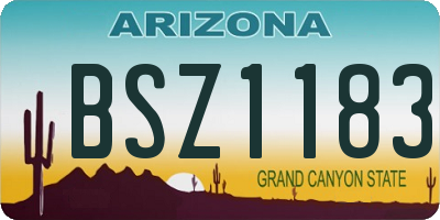 AZ license plate BSZ1183