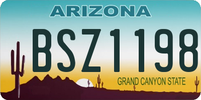 AZ license plate BSZ1198