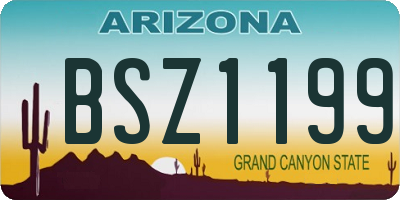 AZ license plate BSZ1199