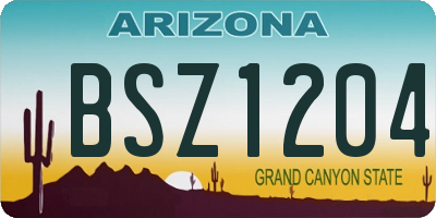 AZ license plate BSZ1204