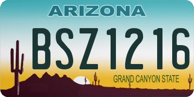 AZ license plate BSZ1216