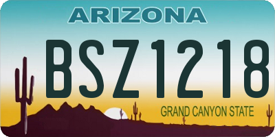 AZ license plate BSZ1218