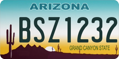 AZ license plate BSZ1232