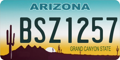 AZ license plate BSZ1257