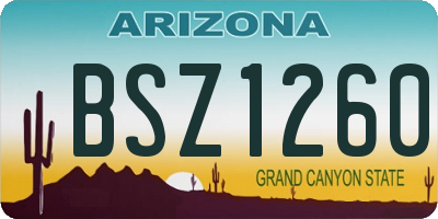 AZ license plate BSZ1260