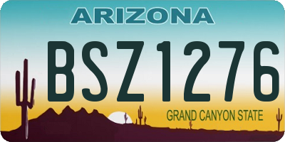 AZ license plate BSZ1276