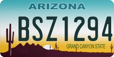 AZ license plate BSZ1294