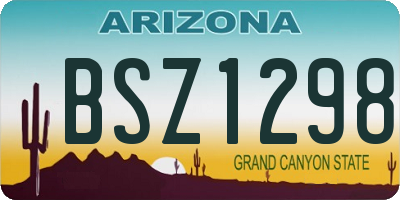 AZ license plate BSZ1298