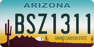 AZ license plate BSZ1311