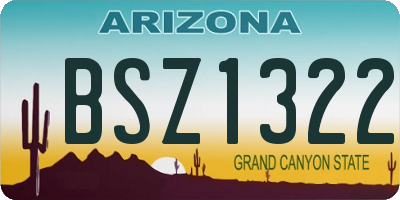 AZ license plate BSZ1322
