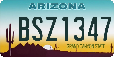 AZ license plate BSZ1347