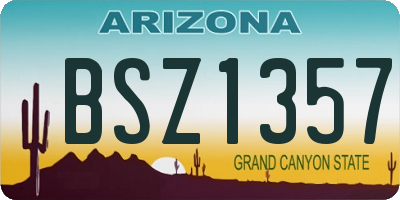 AZ license plate BSZ1357