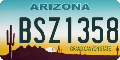 AZ license plate BSZ1358