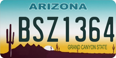 AZ license plate BSZ1364