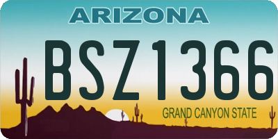 AZ license plate BSZ1366
